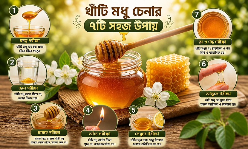 খাঁটি মধু চেনার ৭টি সহজ উপায় | Pure Honey Test Guide in Bangladesh